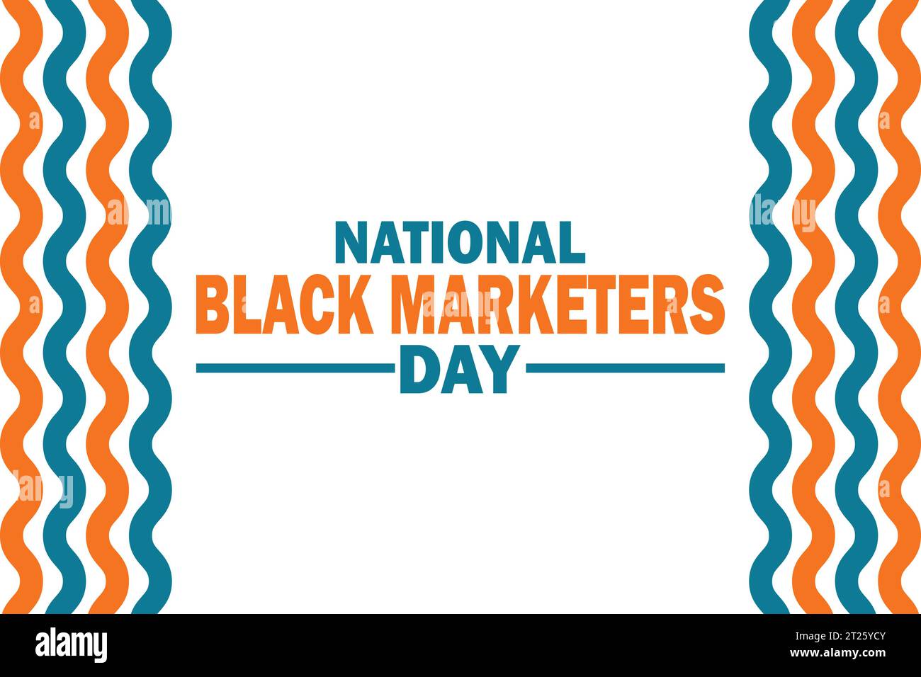 National Black Marketers Day. Illustrazione vettoriale adatta per biglietti d'auguri, poster e striscioni. Illustrazione Vettoriale