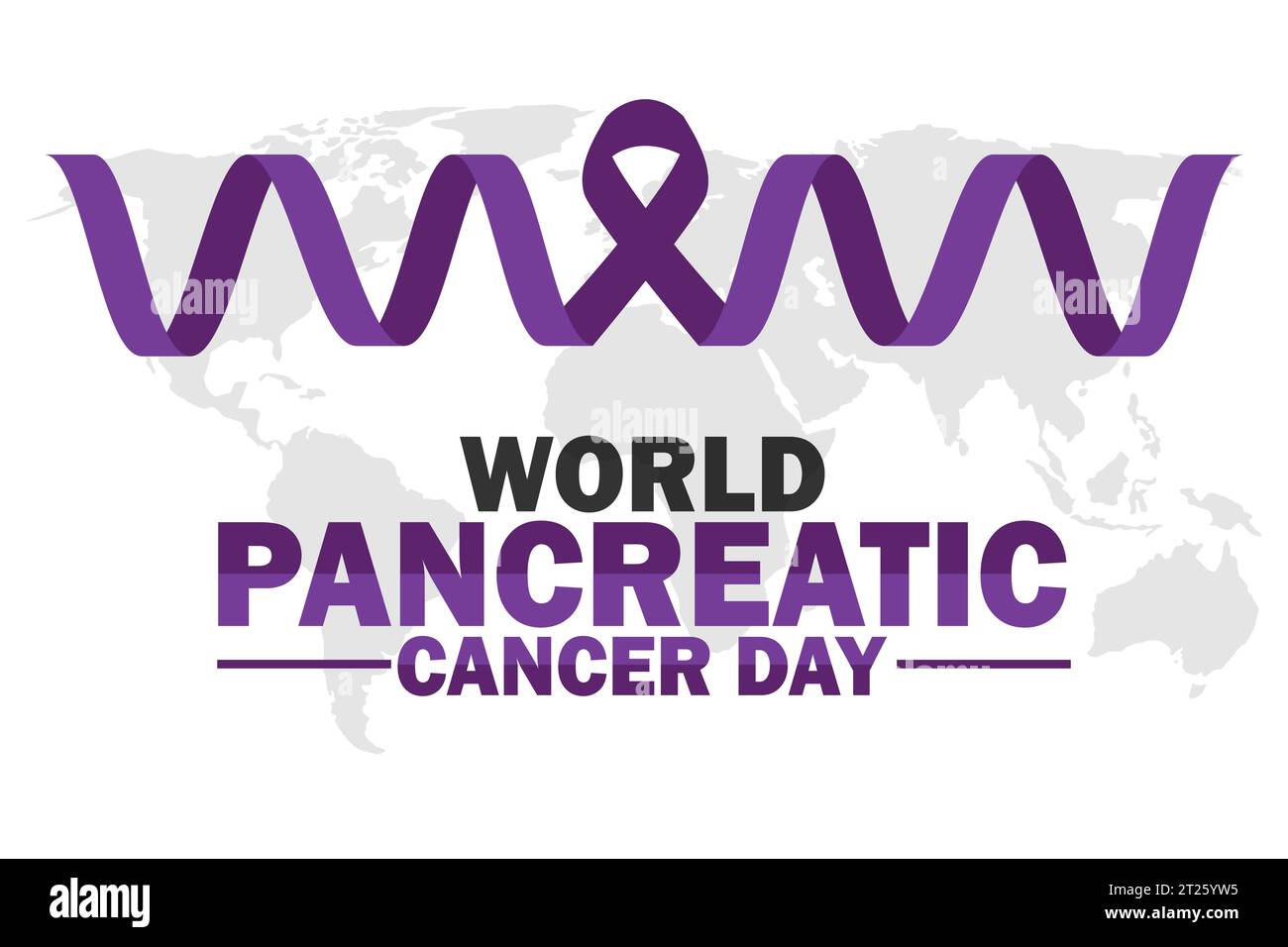 Giornata mondiale del cancro al pancreas. Illustrazione vettoriale adatta per biglietti d'auguri, poster e banner. Illustrazione Vettoriale