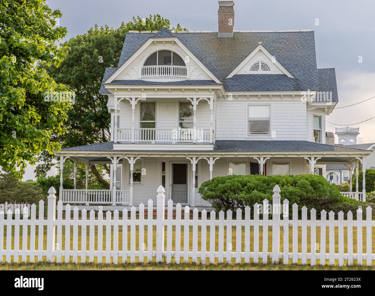 Vecchia grande casa a eastport, new york Foto Stock