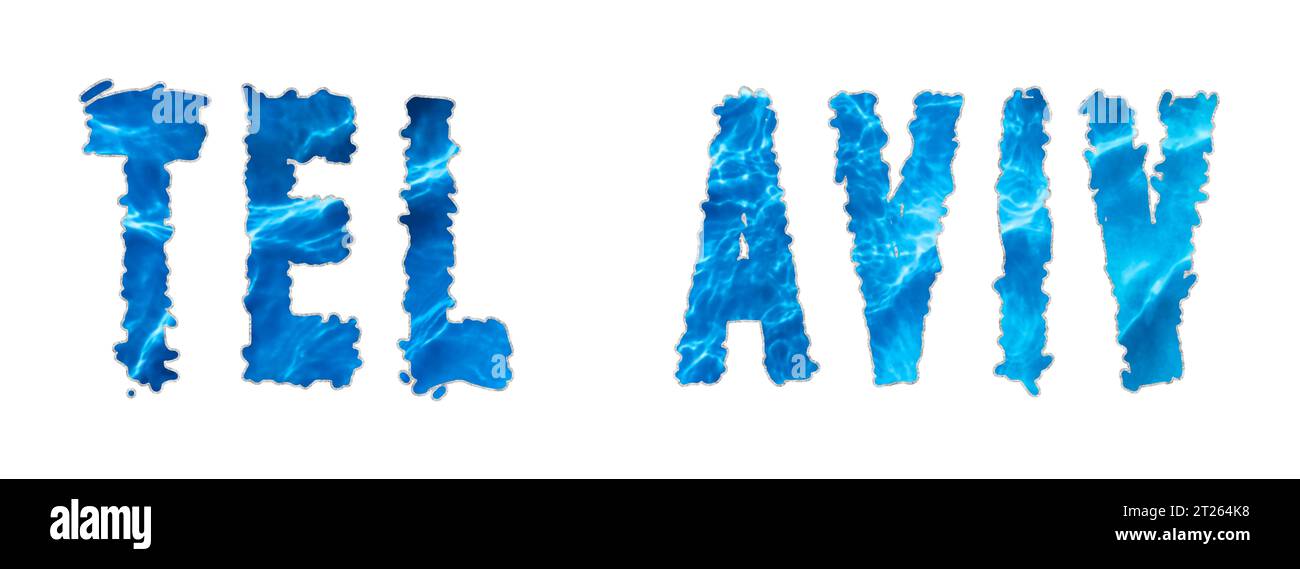 Tel Aviv Water, Tel Aviv Water Supply Challenge on White Foto Stock