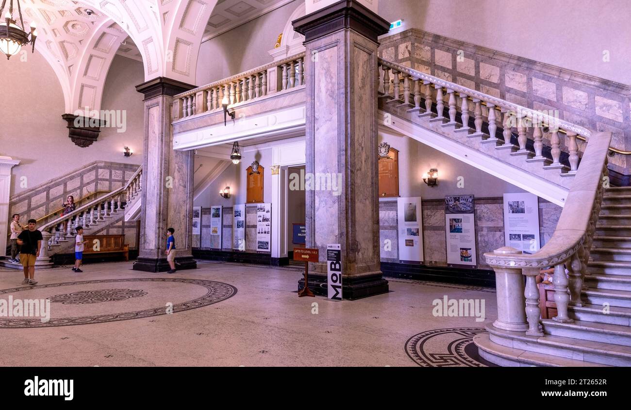 Interno del municipio di un edificio classico nel CBD di Brisbane, Queensland, Australia Foto Stock
