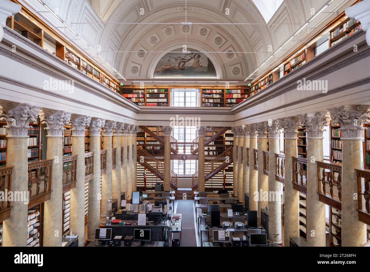 North Hall, Biblioteca Nazionale Kansalliskirjasto, Helsinki, Finlandia Foto Stock