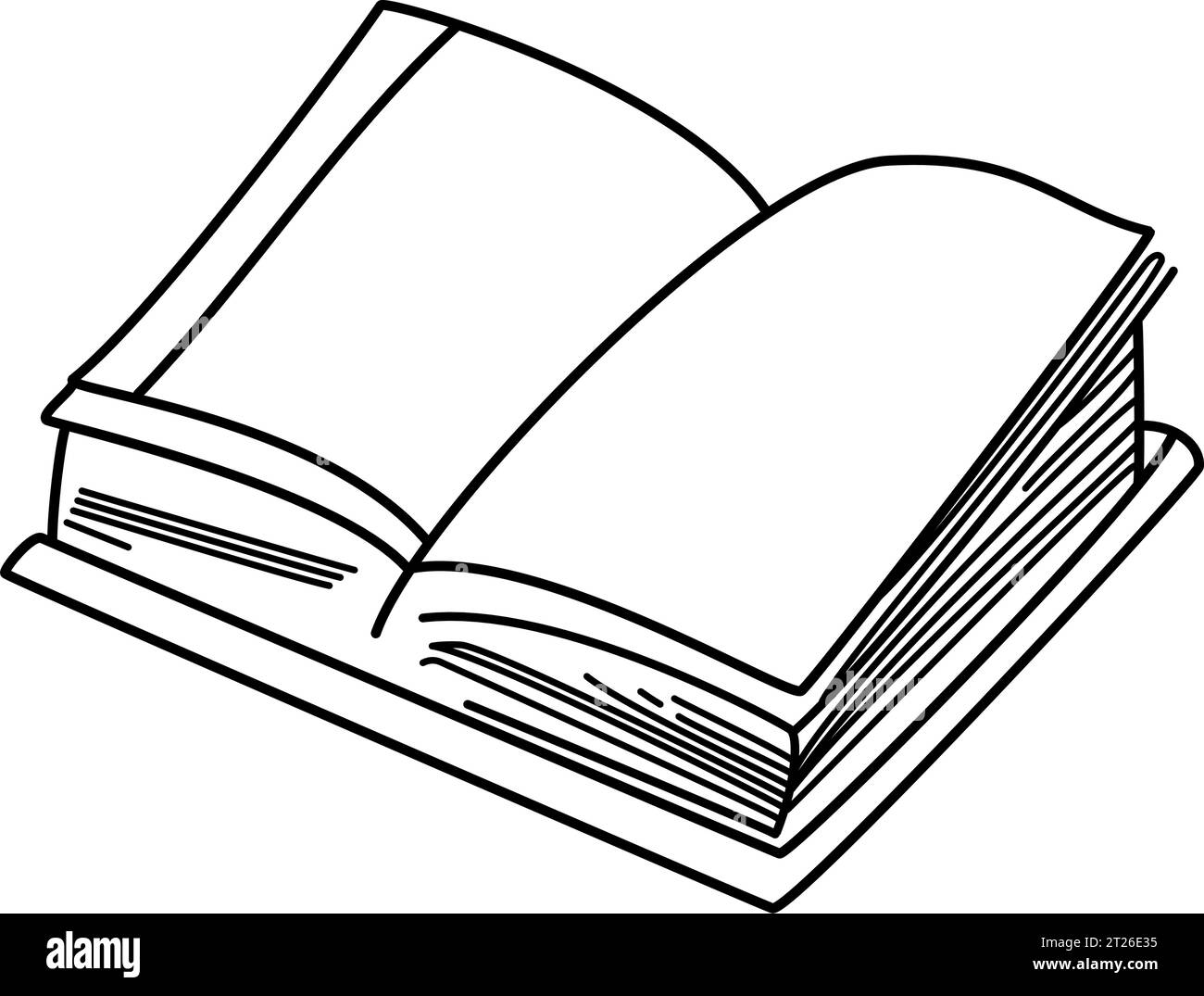 Libro - pagine capovolte disegno Clip Art per la decorazione Illustrazione Vettoriale