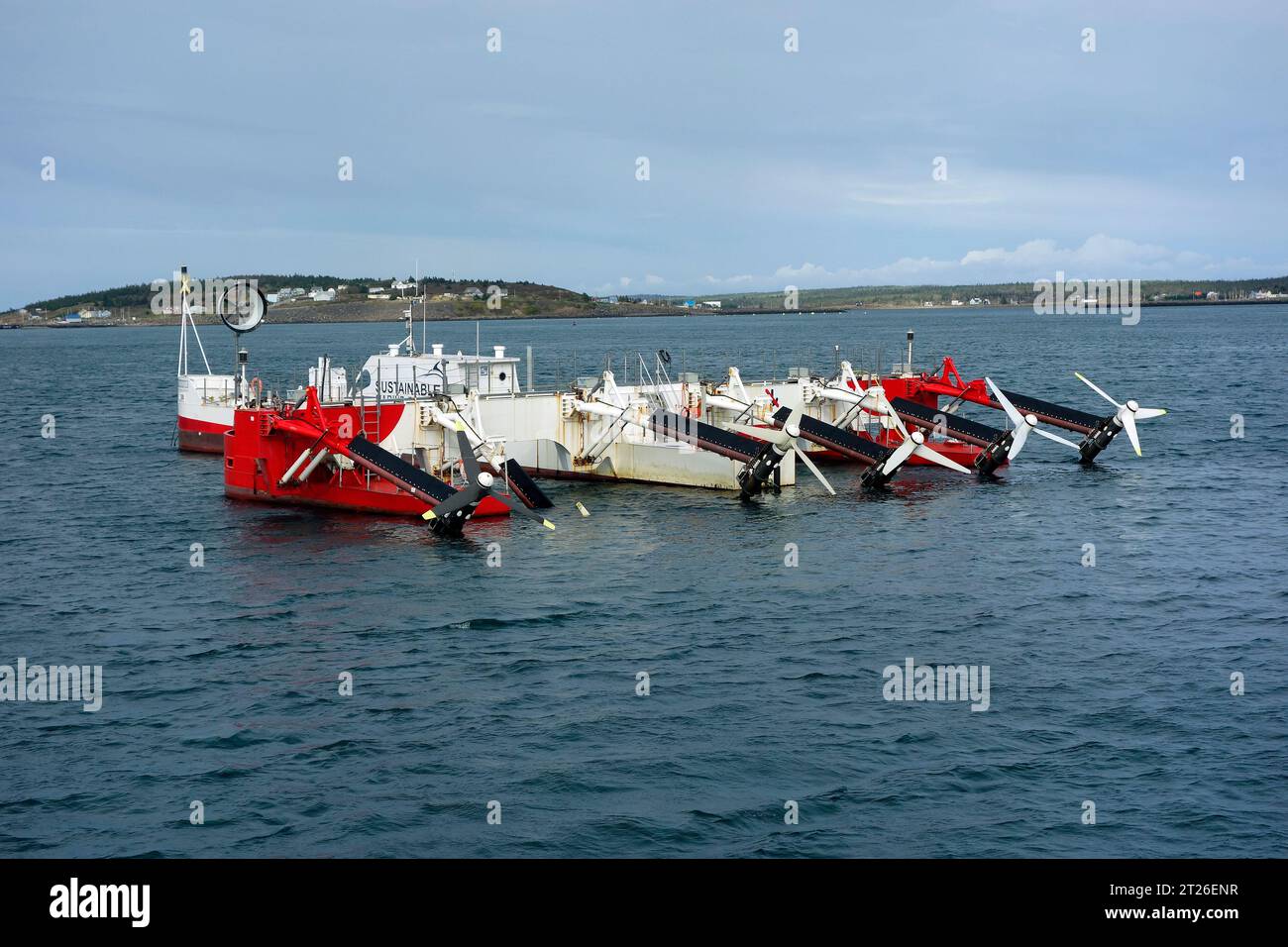 baia energetica marina sostenibile del progetto fundy tidal power. Sustainable Marine è uno dei principali fornitori di solutio di energia rinnovabile costiero e nearshore Foto Stock