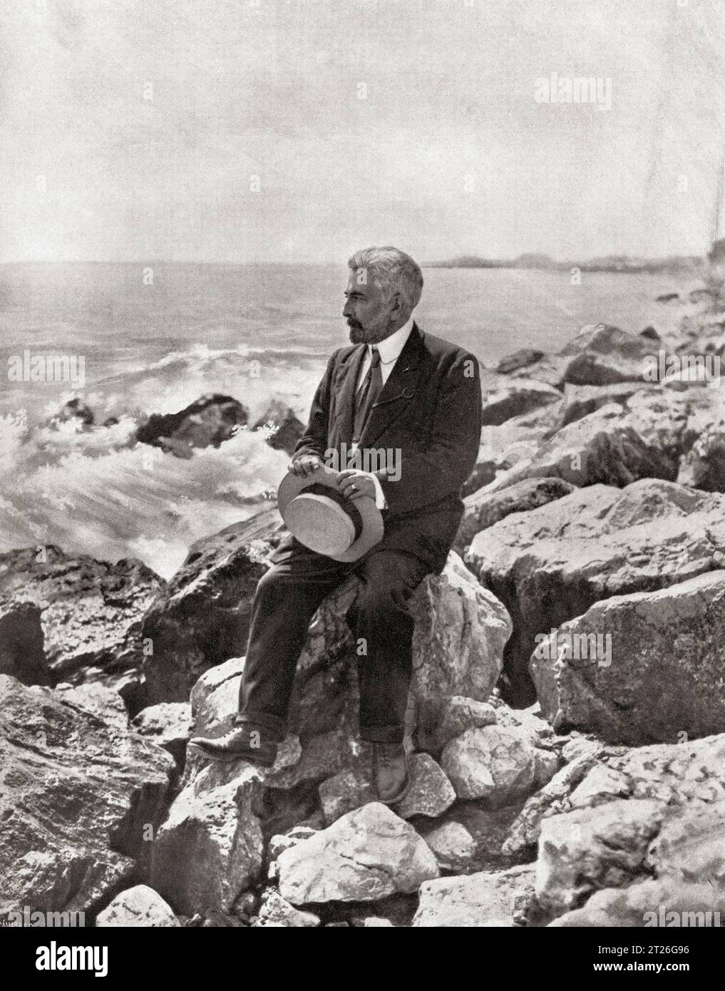 Arturo Reyes Aguilar, 1864–1913. Scrittore, giornalista e poeta spagnolo di Málaga. Da Mundo grafico, pubblicato nel 1912. Foto Stock