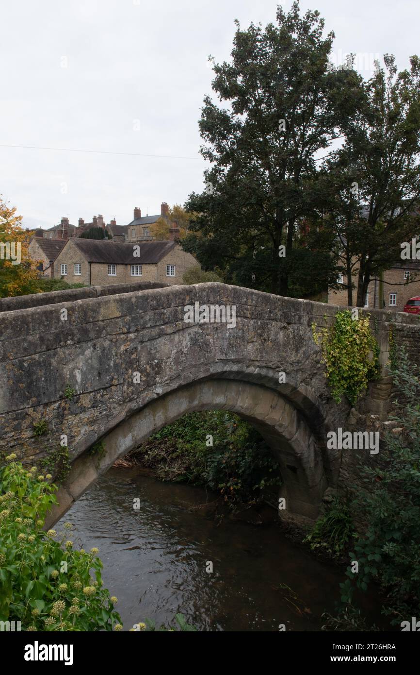 Packhorse Bridge, Bruton, Somerset, Inghilterra Foto Stock