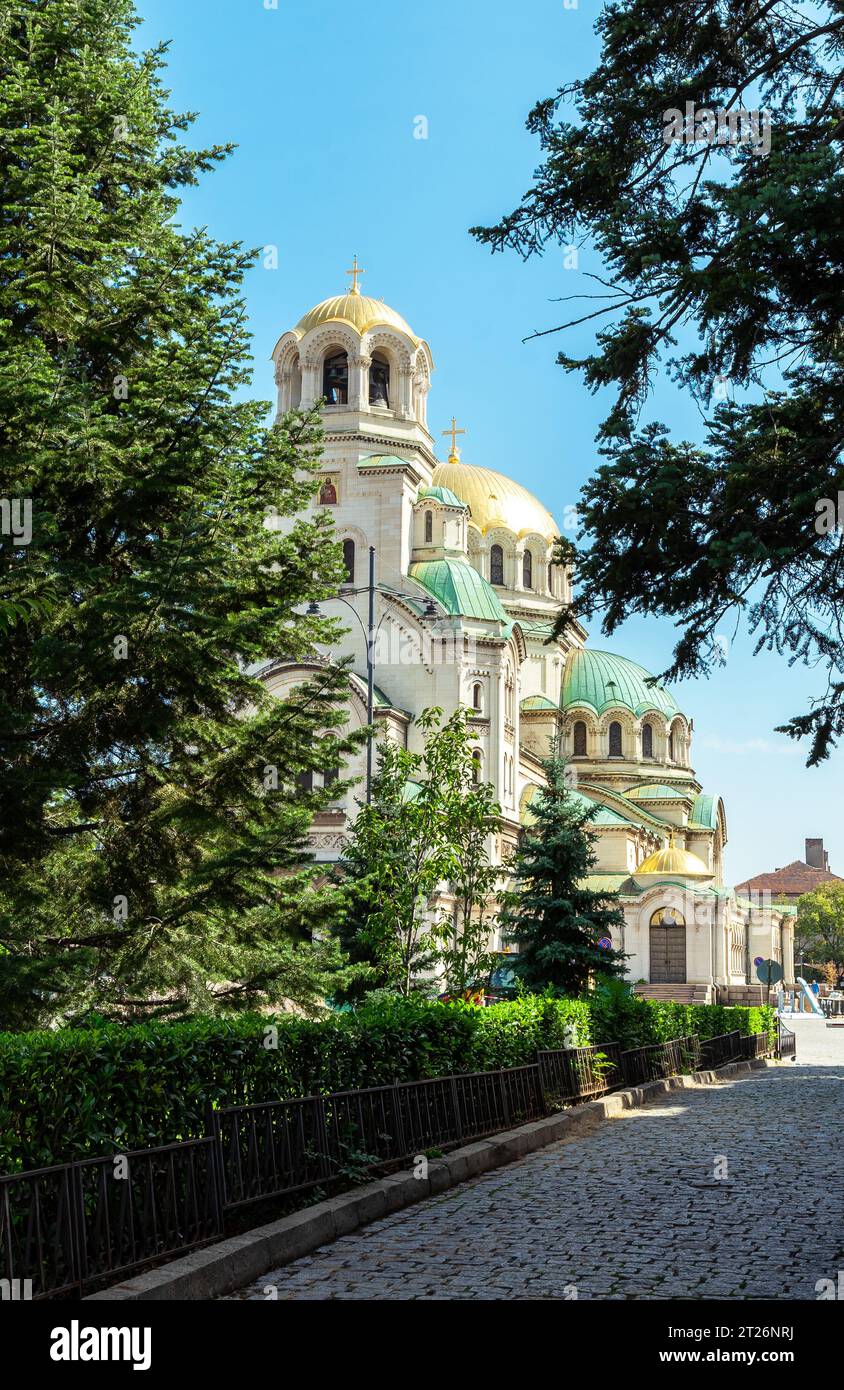 La Cattedrale Patriarcale di St Alexander Nevski è il più grande tempio ortodosso dell'intera penisola balcanica. Foto Stock