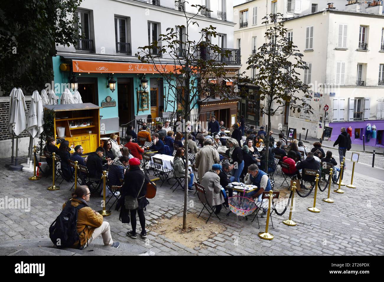 Ristorante le relais de la Butte - Montmartre - Parigi - Francia Foto Stock
