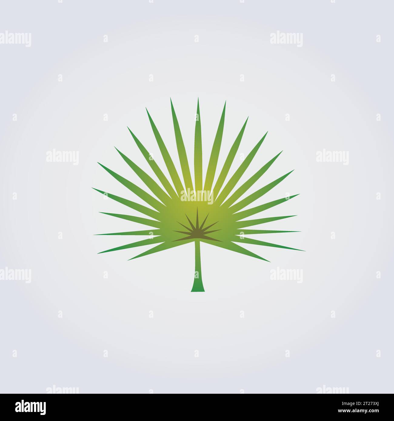 Rami di foglie verdi di palma decorazione interna silhouette isolata Illustrazione Vettoriale