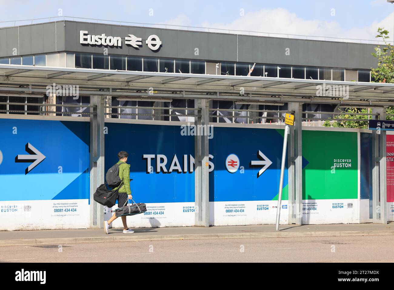 Stazione di Euston in attesa di sapere se verrà costruito il terminal HS2, nel nord di Londra, Regno Unito Foto Stock