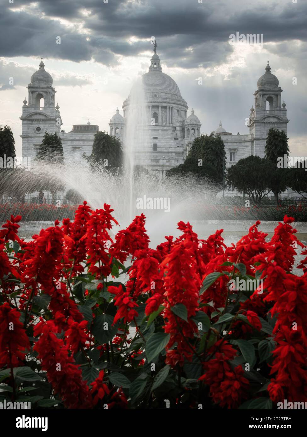 Victoria Memorial a Calcutta, Bengala Occidentale, India. Foto Stock