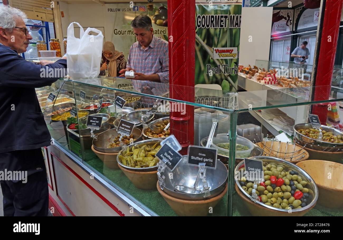 Leeds City Kirkgate Markets, Leeds Kirkgate Market, Kirkgate, Leeds, West Yorkshire, INGHILTERRA, REGNO UNITO, LS2 7HN Foto Stock