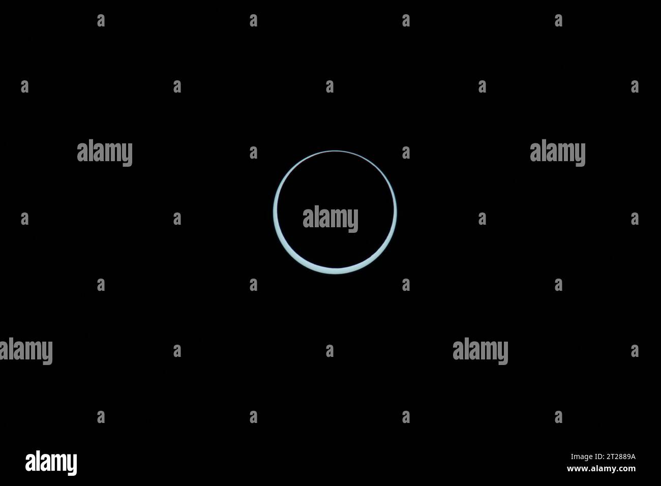 Solar Eclipse ad anello o "Ring-of-Fire" Foto Stock
