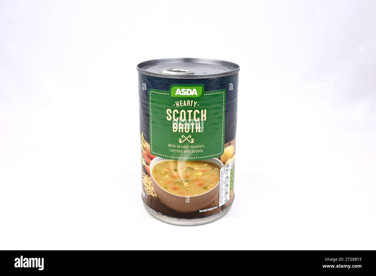 ASDA Hearty Scotch Broth – Galles, Regno Unito – 10 ottobre 2023 Foto Stock