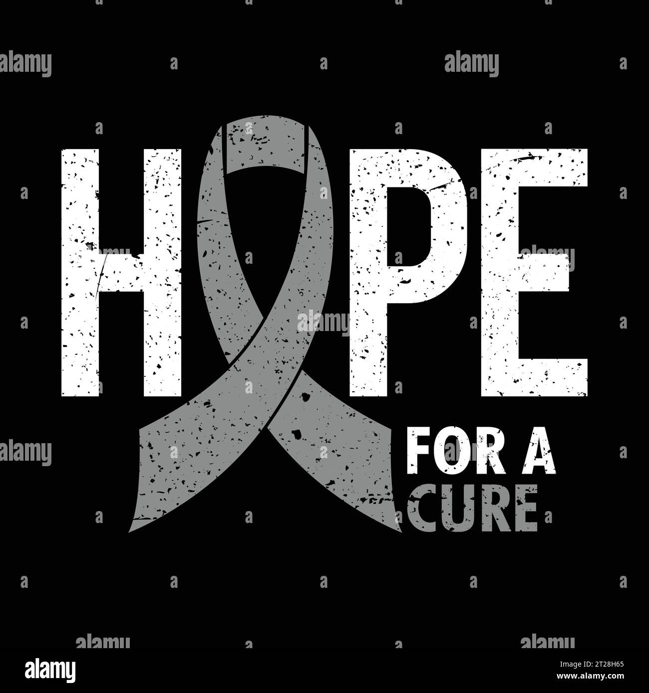 Barra multifunzione Awareness - vettore di allarme distresso americano per la consapevolezza del cancro cerebrale Illustrazione Vettoriale