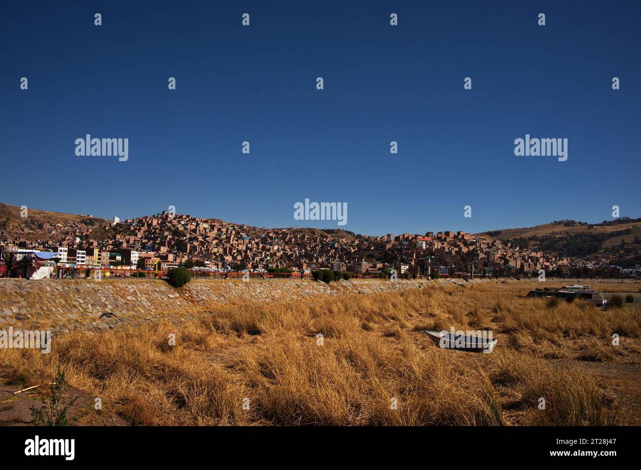 Puno sul lago Titicaca in Perù Foto Stock