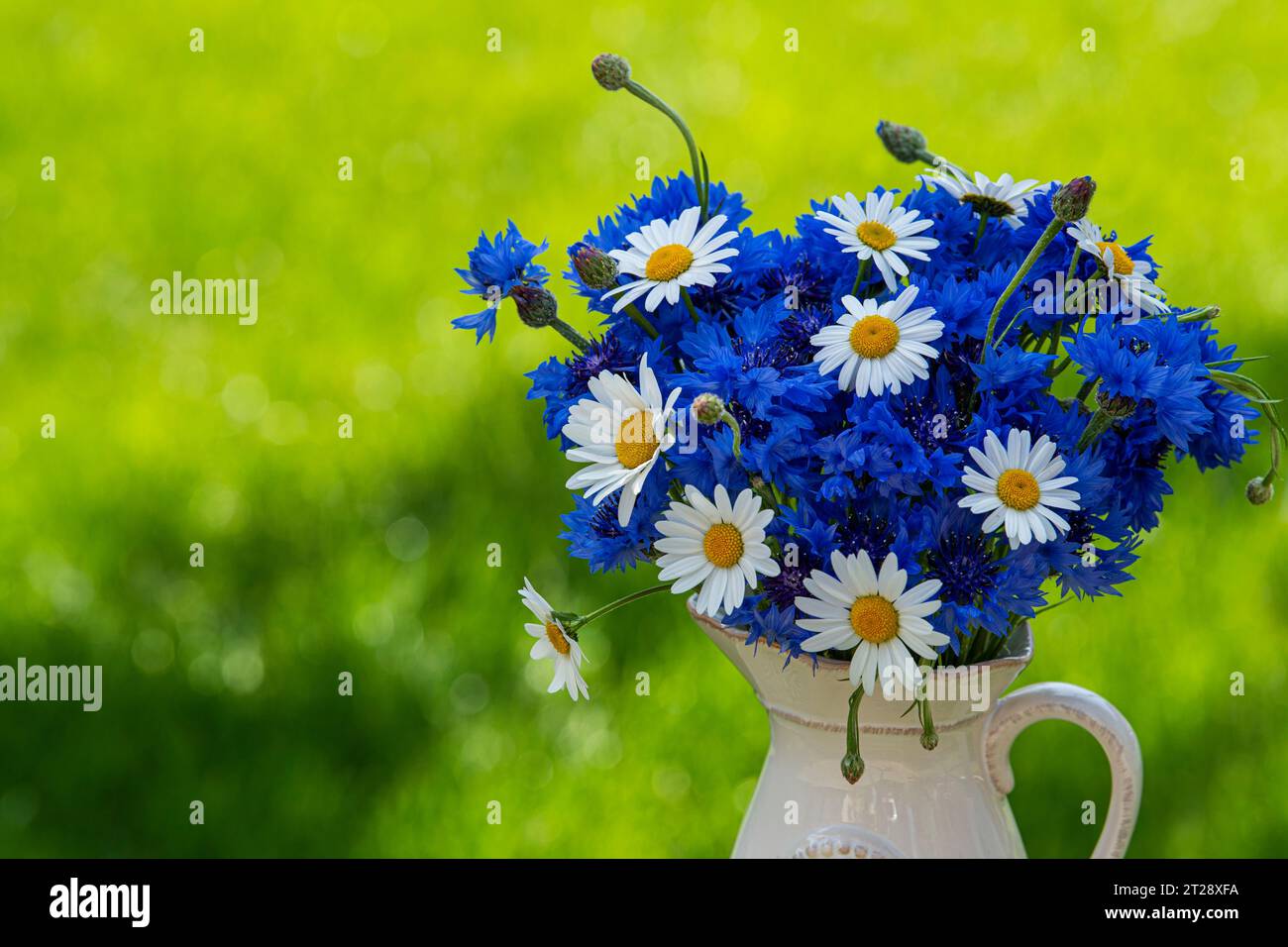 Bouquet di fiori di mais in uno sfondo naturale Foto Stock
