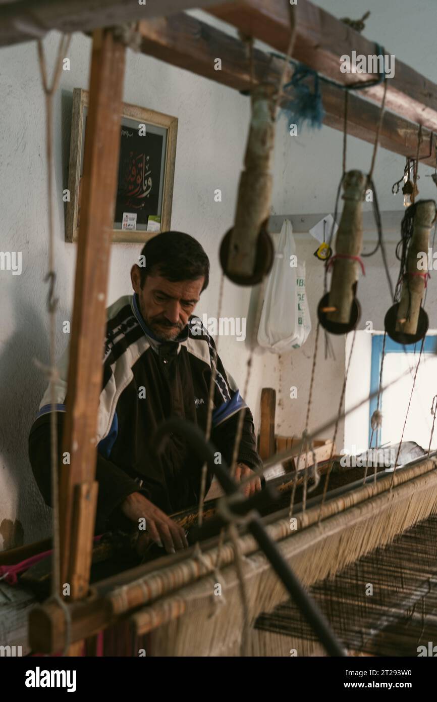 Sousse Medina Rug Weaver Foto Stock