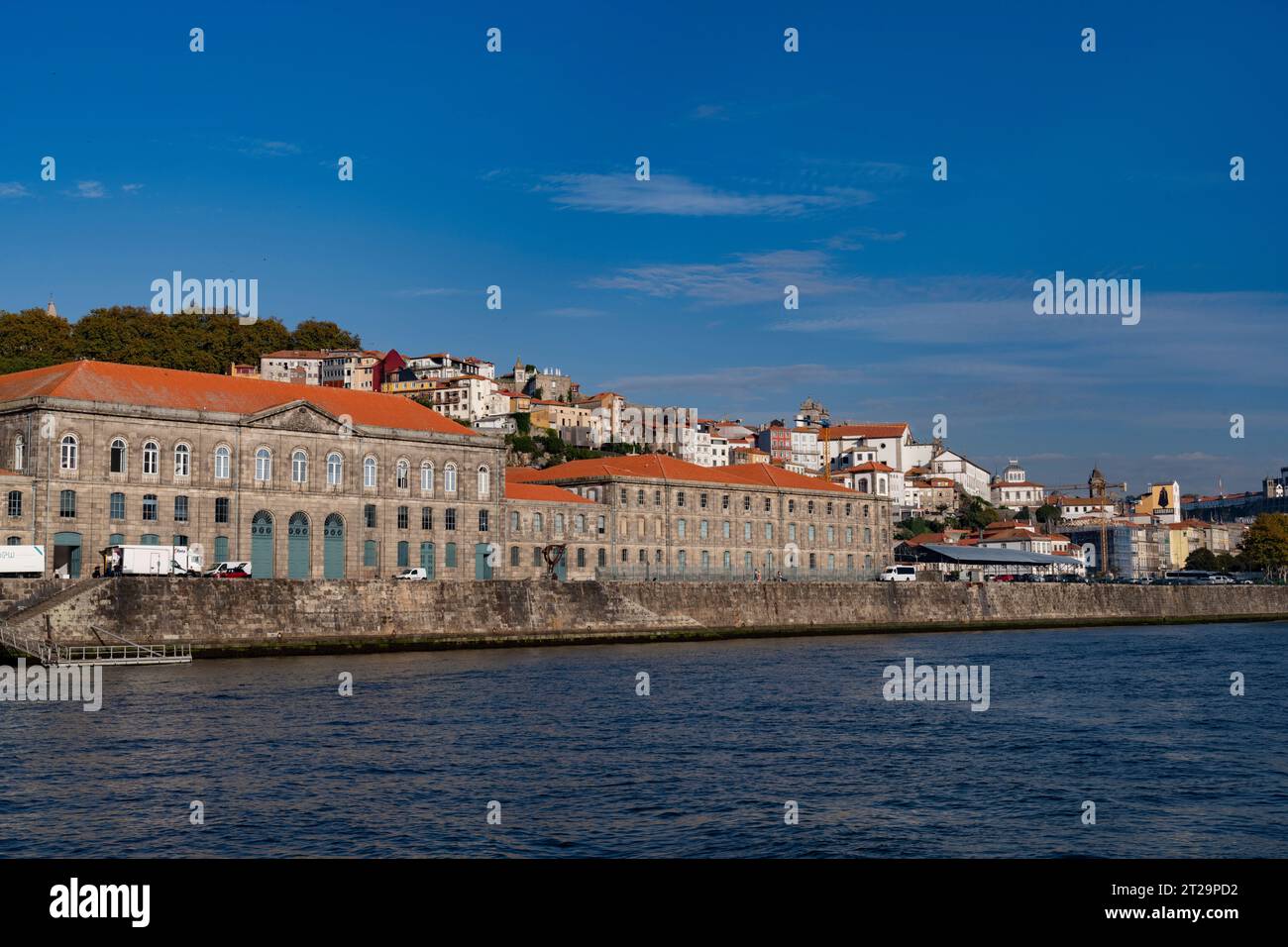 Gita in barca di 6 ponti sul fiume Douro, Porto, Portogallo Foto Stock