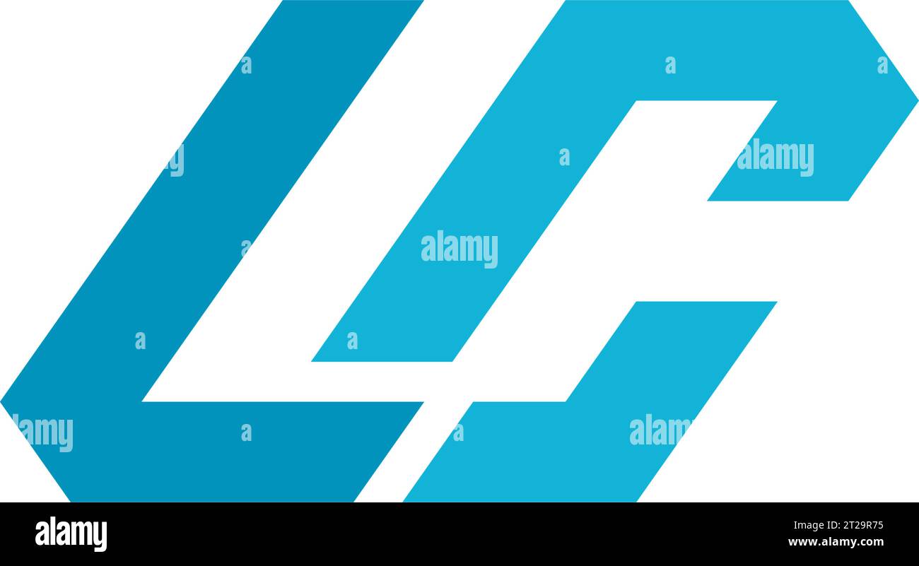 Logo LC, monogramma LC, logo LC iniziale, logo LC lettera, icona, vettore Illustrazione Vettoriale