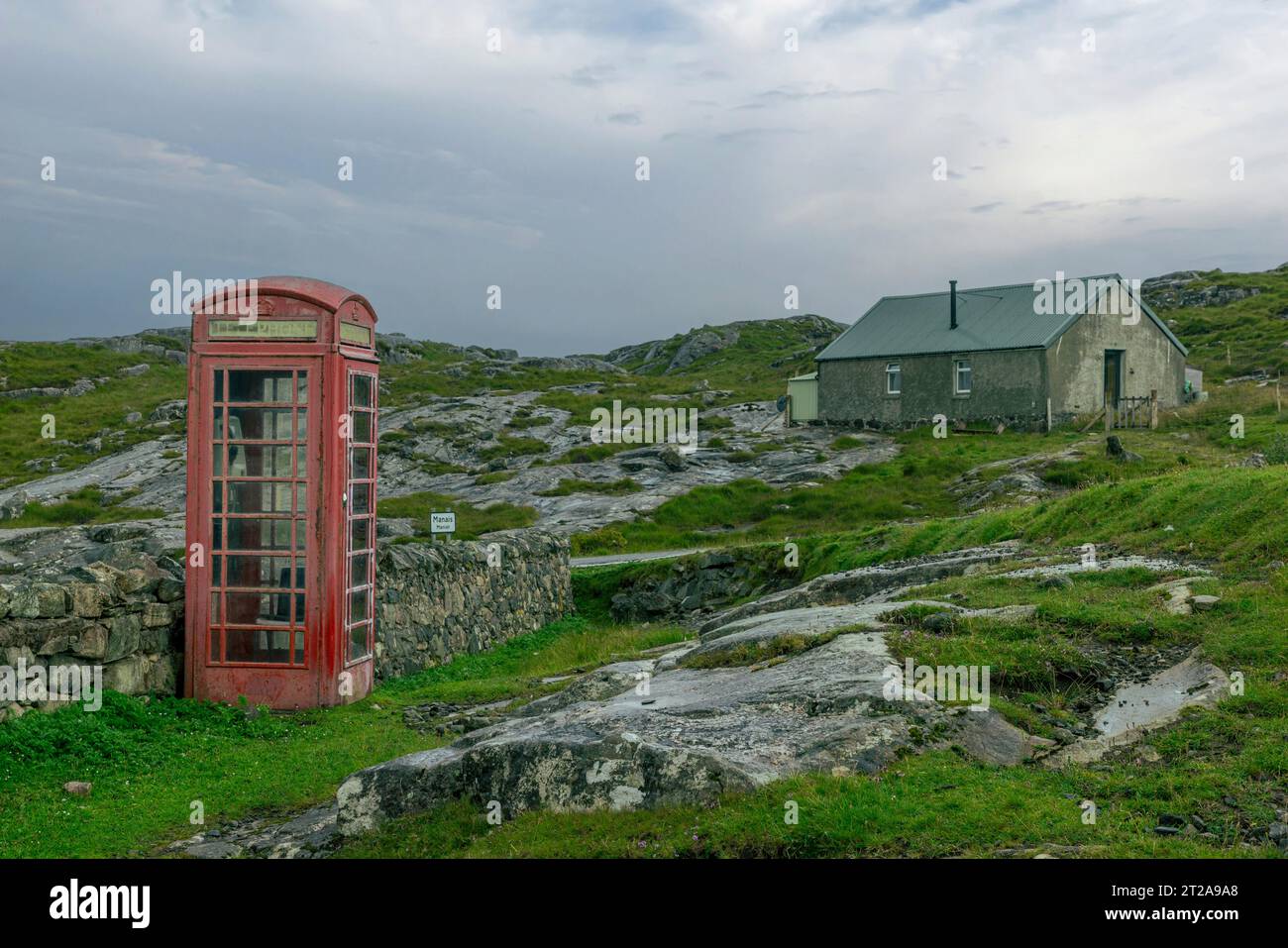 Scena rurale a Manish, Isola di Harris, Scozia. Foto Stock