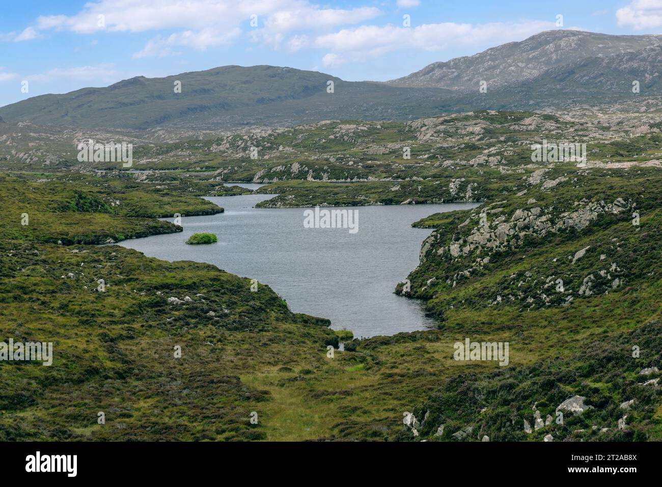 Finsbay è un piccolo villaggio nel sud dell'isola di Harris, in Scozia. Foto Stock