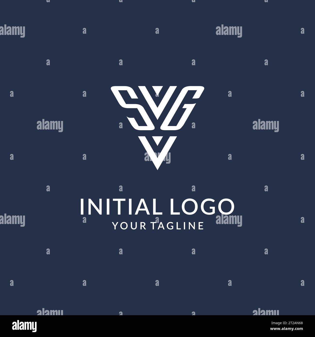 Idee di design del logo monogramma SG triangolare, logo creativo con lettera iniziale con logo a forma triangolare vettoriale Illustrazione Vettoriale