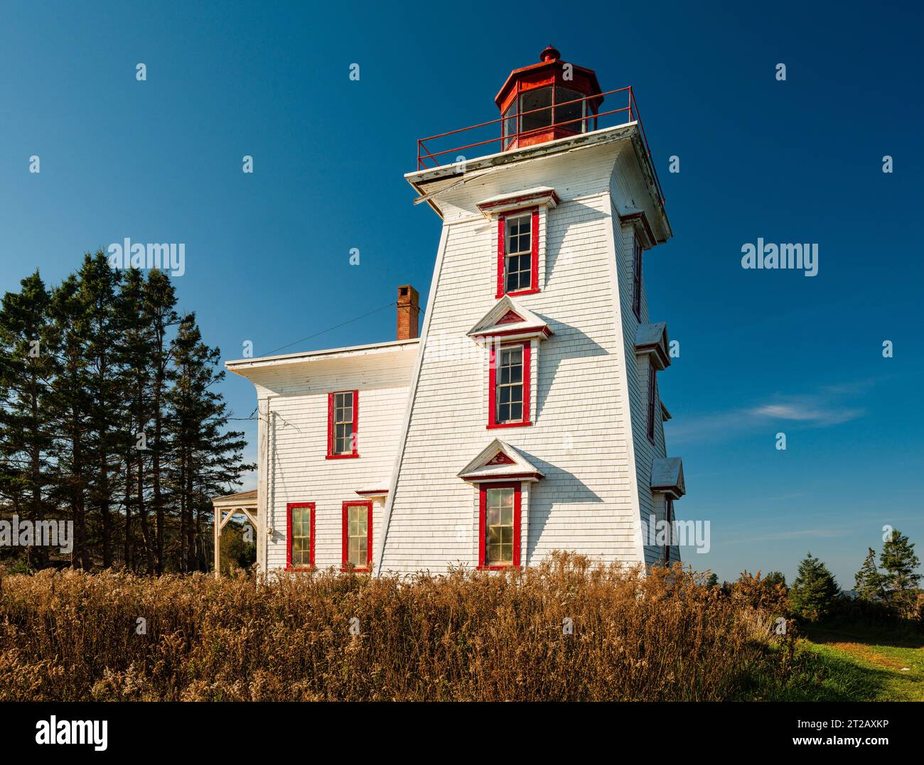 Blockhouse Point Light _ Rocky Point, Prince Edward Island, CAN Foto Stock