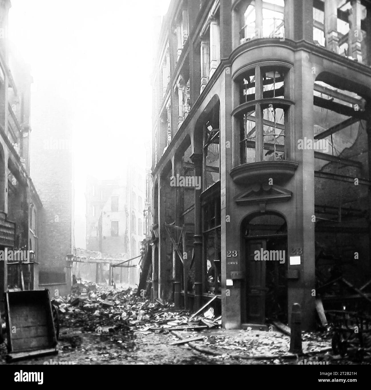 Well Street, The Great City Fire, Londra, 19 novembre 1897 Foto Stock