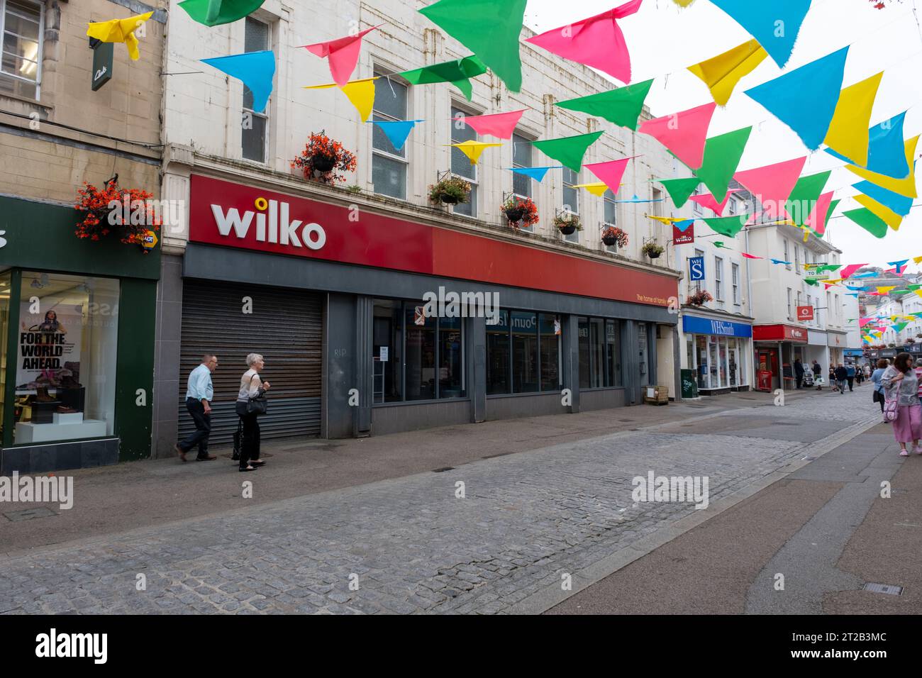 Chiuso Wilko Store, Falmouth, Regno Unito Foto Stock