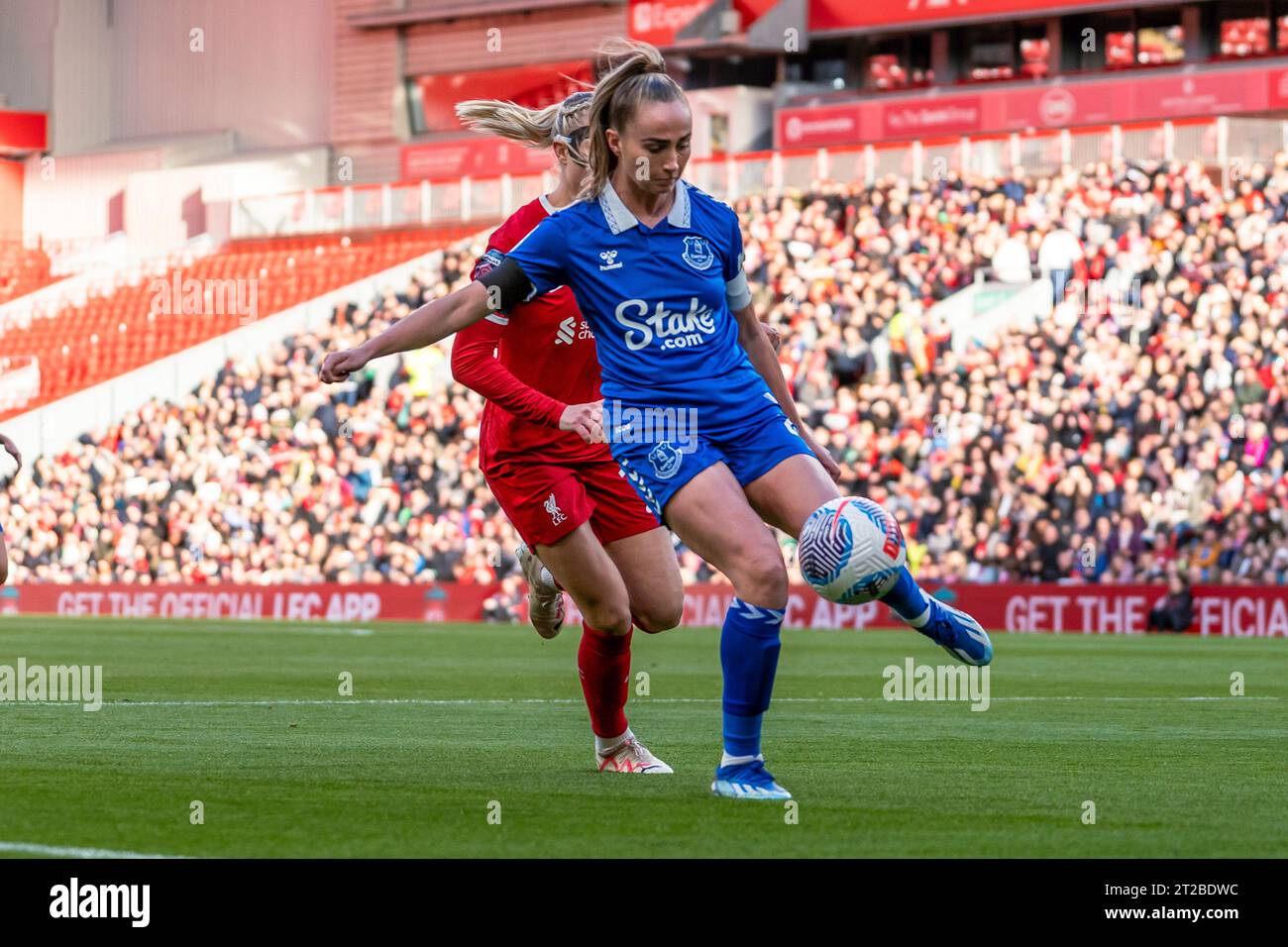 Liverpool FC contro Everton FC - Barclays Women's Super League LIVERPOOL, INGHILTERRA - 15 OTTOBRE 2023. Nelle immagini di gioco. Foto Stock