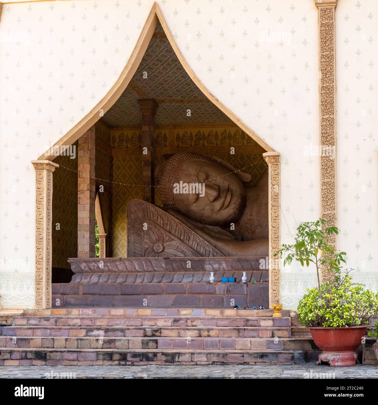 Centro di meditazione buddista Sontte Wan, a Oudong, l'ex capitale della Cambogia Foto Stock