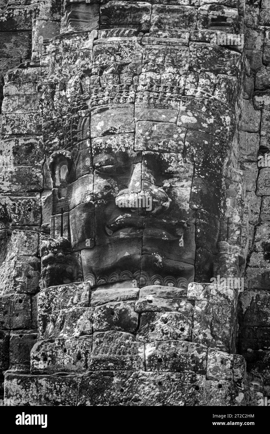 Tempio di Bayon a Siem Reap, Cambogia Foto Stock