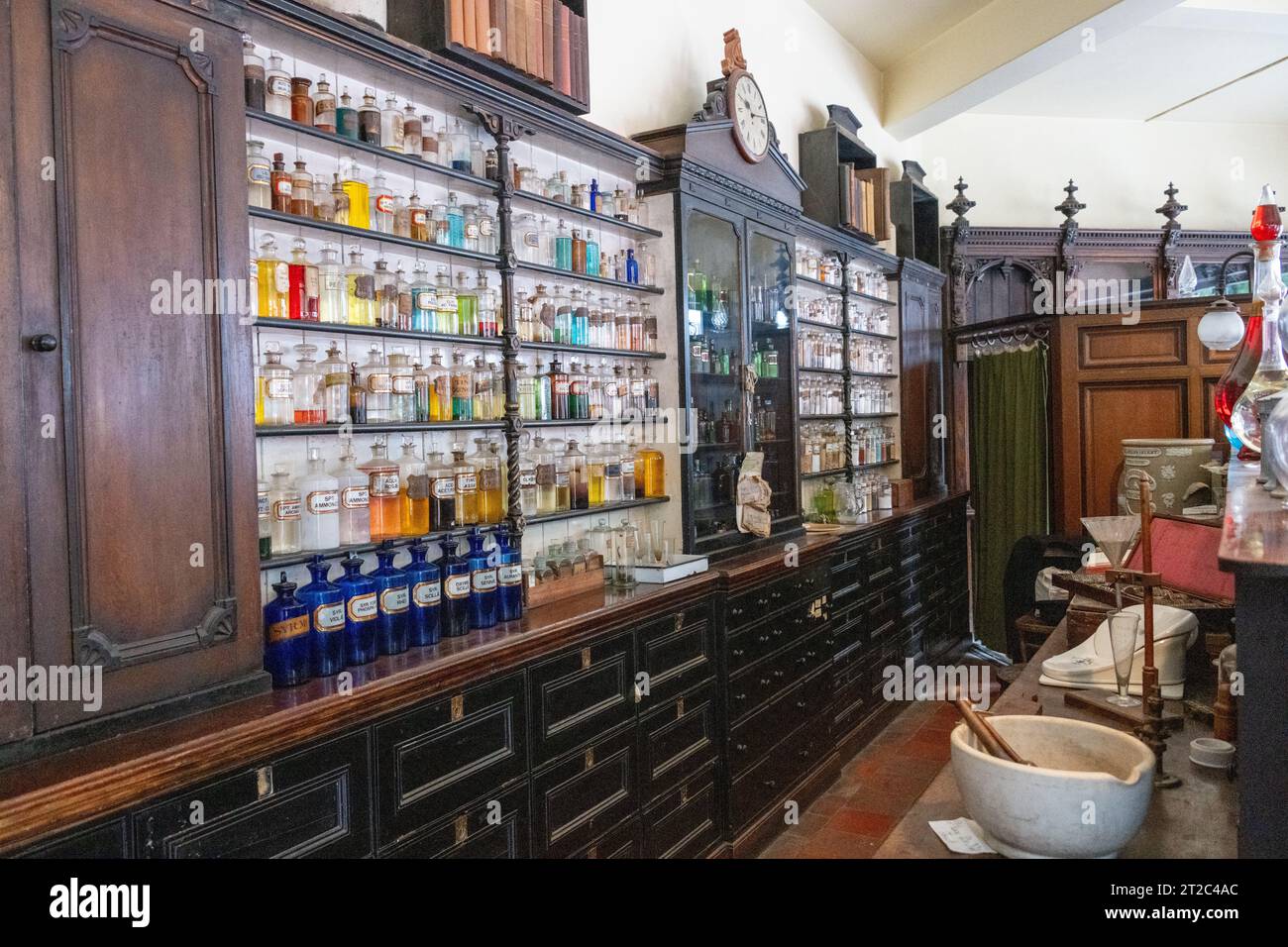 Vecchia farmacia al Museo di Ironbridge, Blists Hill Foto Stock