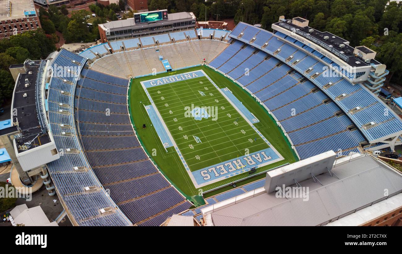 Chapel Hill, North Carolina - 6 ottobre 2023: Kenan Stadium, sede della squadra di football dei Tar Heels della University of North Carolina. Foto Stock
