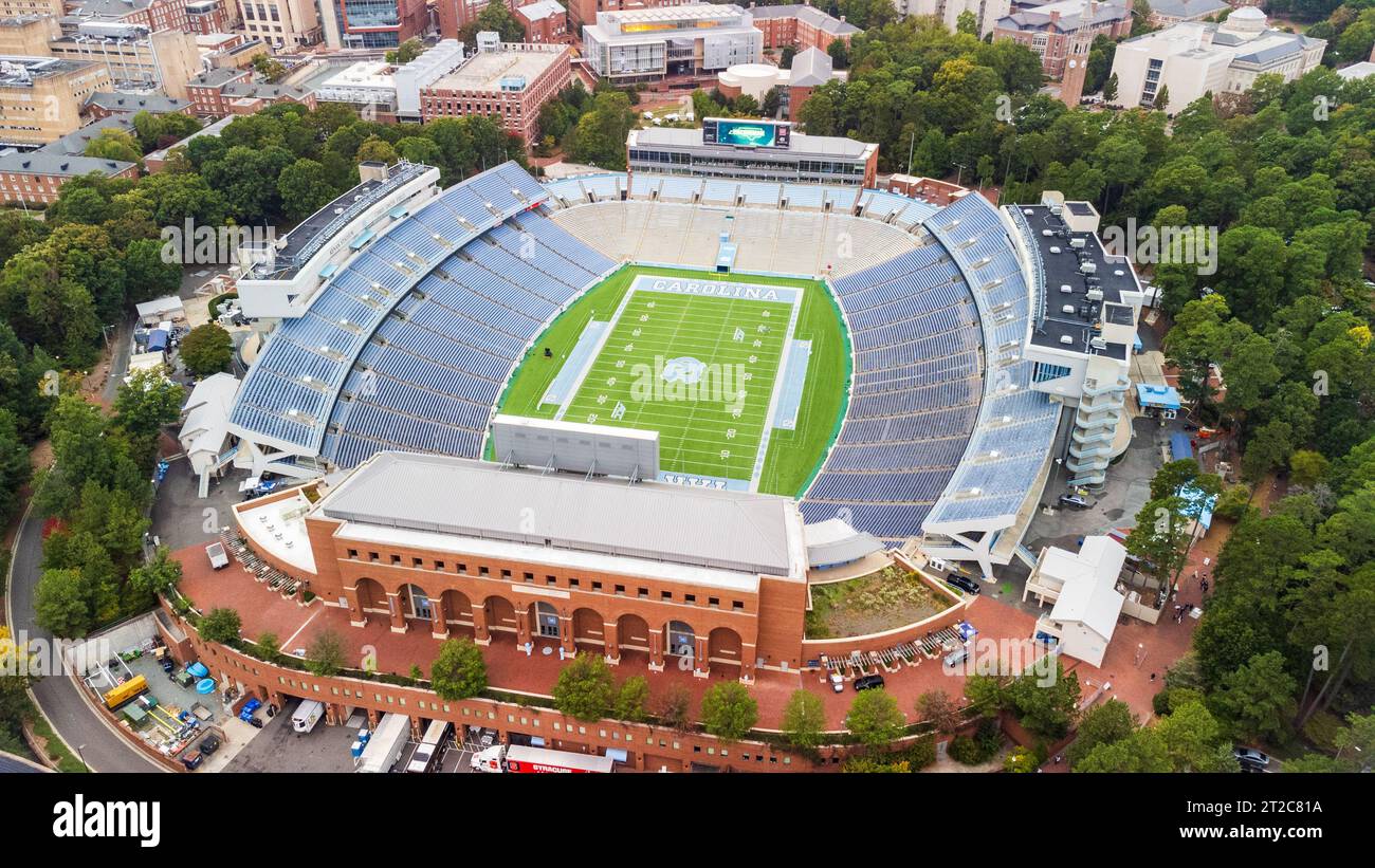 Chapel Hill, North Carolina - 6 ottobre 2023: Kenan Stadium, sede della squadra di football dei Tar Heels della University of North Carolina. Foto Stock