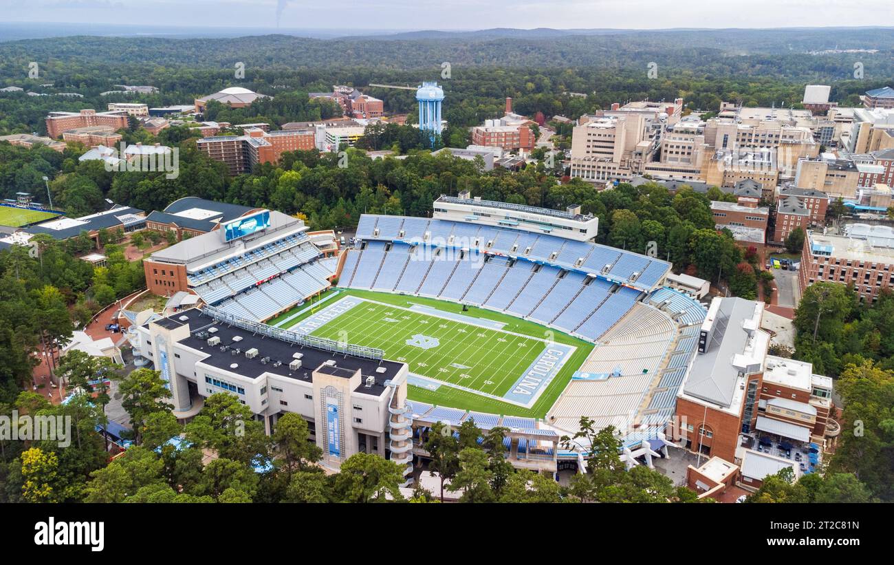Chapel Hill, North Carolina - 6 ottobre 2023: Kenan Stadium, sede della squadra di football dei Tar Heels della University of North Carolina. Foto Stock