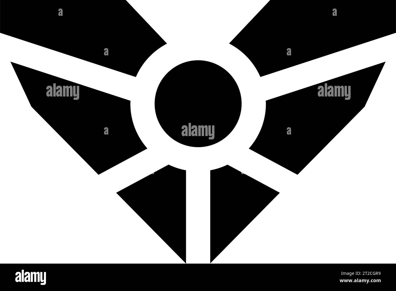 Icona a forma di cuore angolare astratta nera su sfondo bianco Illustrazione Vettoriale