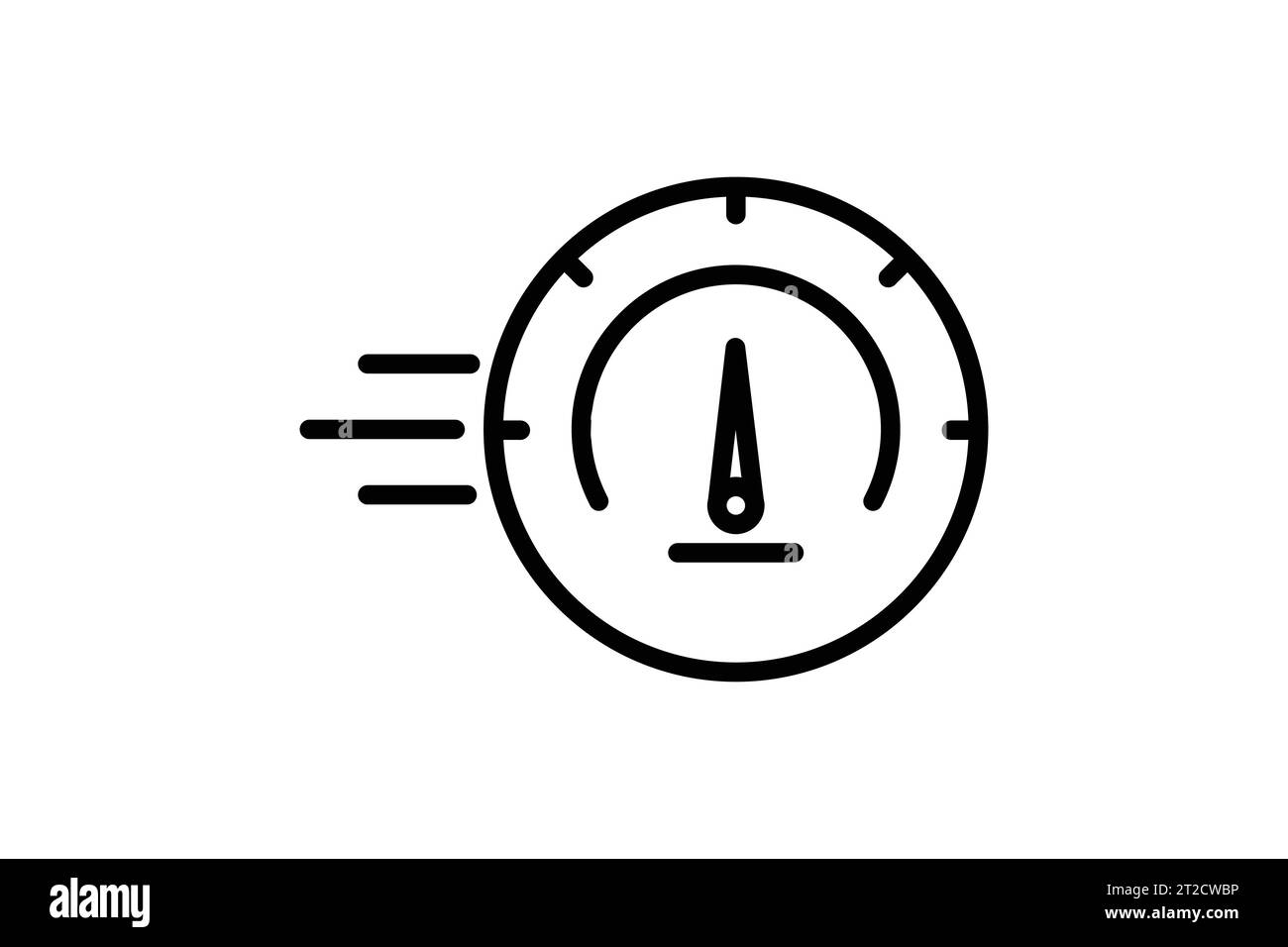 Icona tachimetro. icona relativa alla velocità. adatto per siti web, app, interfacce utente, stampabili, ecc. Stile icona linea. Semplice progettazione vettoriale modificabile Illustrazione Vettoriale