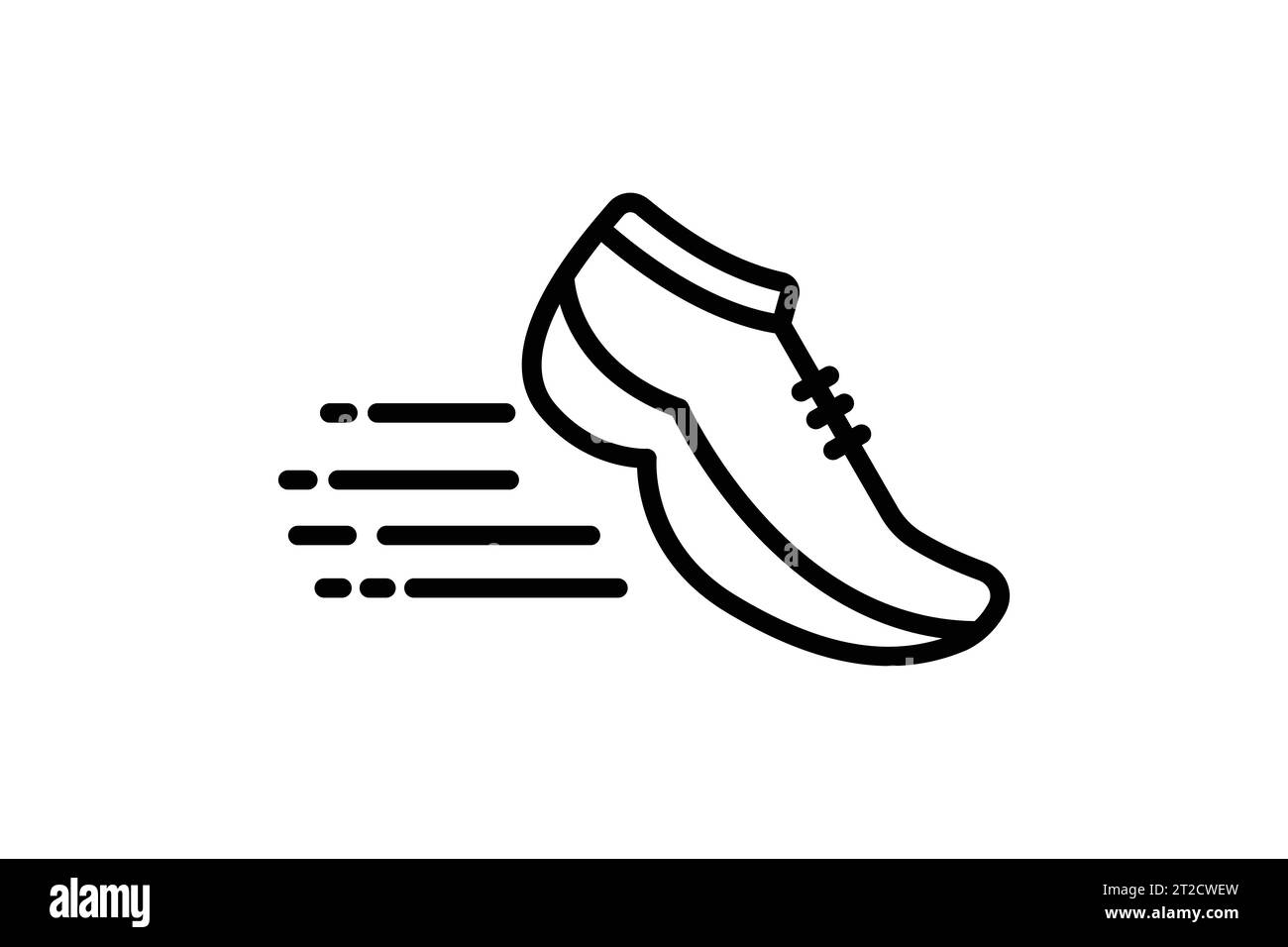 Icona velocità. Scarpe da running. icona relativa a marcia, velocità. adatto per siti web, app, interfacce utente, stampabili, ecc. Stile icona linea. descrizione vettoriale semplice Illustrazione Vettoriale