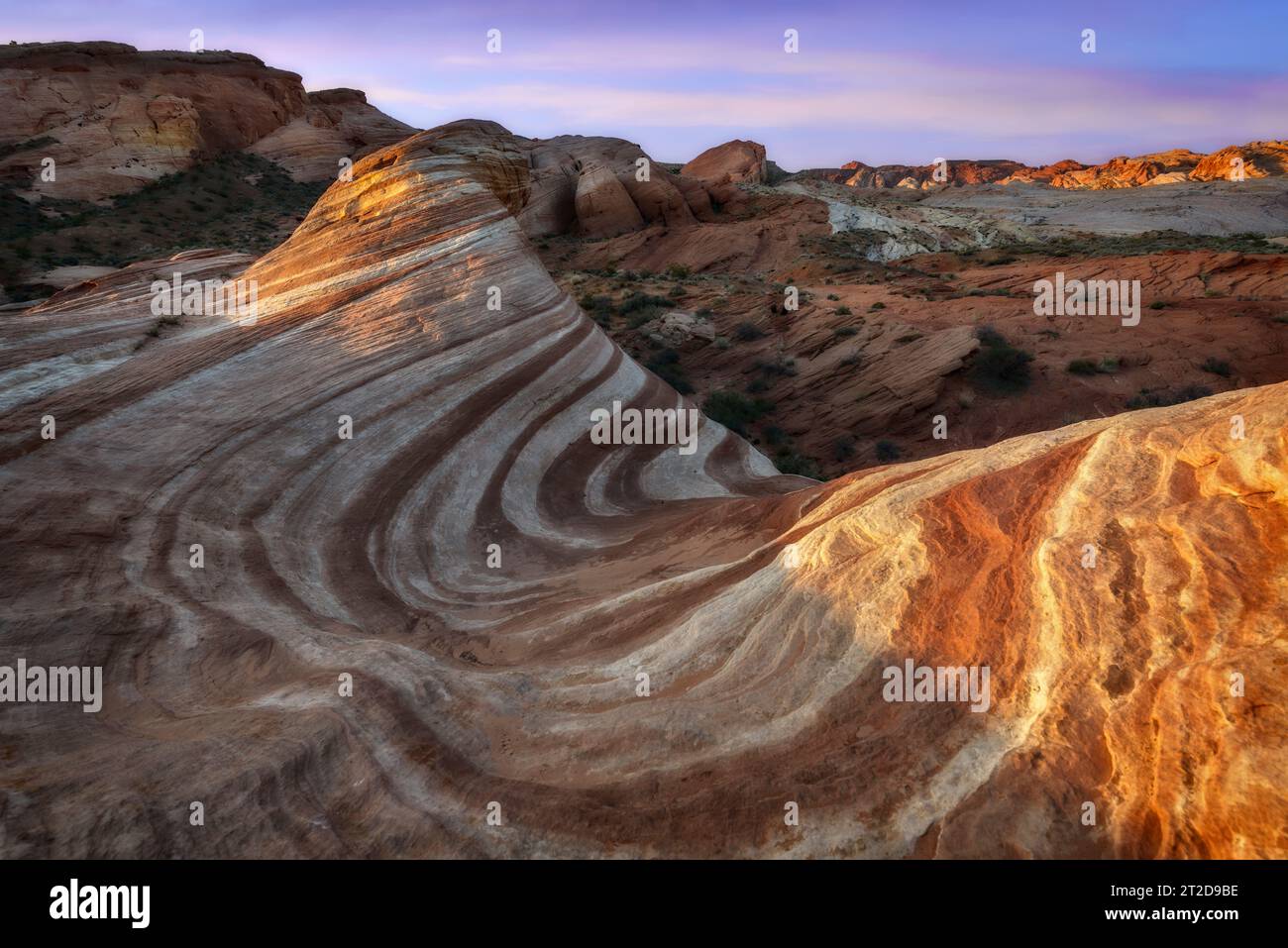 Fire Wave al Valley of Fire State Park, Nevada Foto Stock