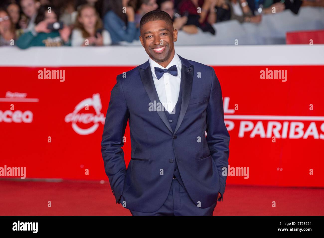 Yonv Joseph partecipa al Red carpet della serata di apertura della 18a edizione del Festival del Cinema di Roma, il 18 ottobre 2023 (foto di Matteo Nardone / Pacific Press/Sipa USA) Foto Stock