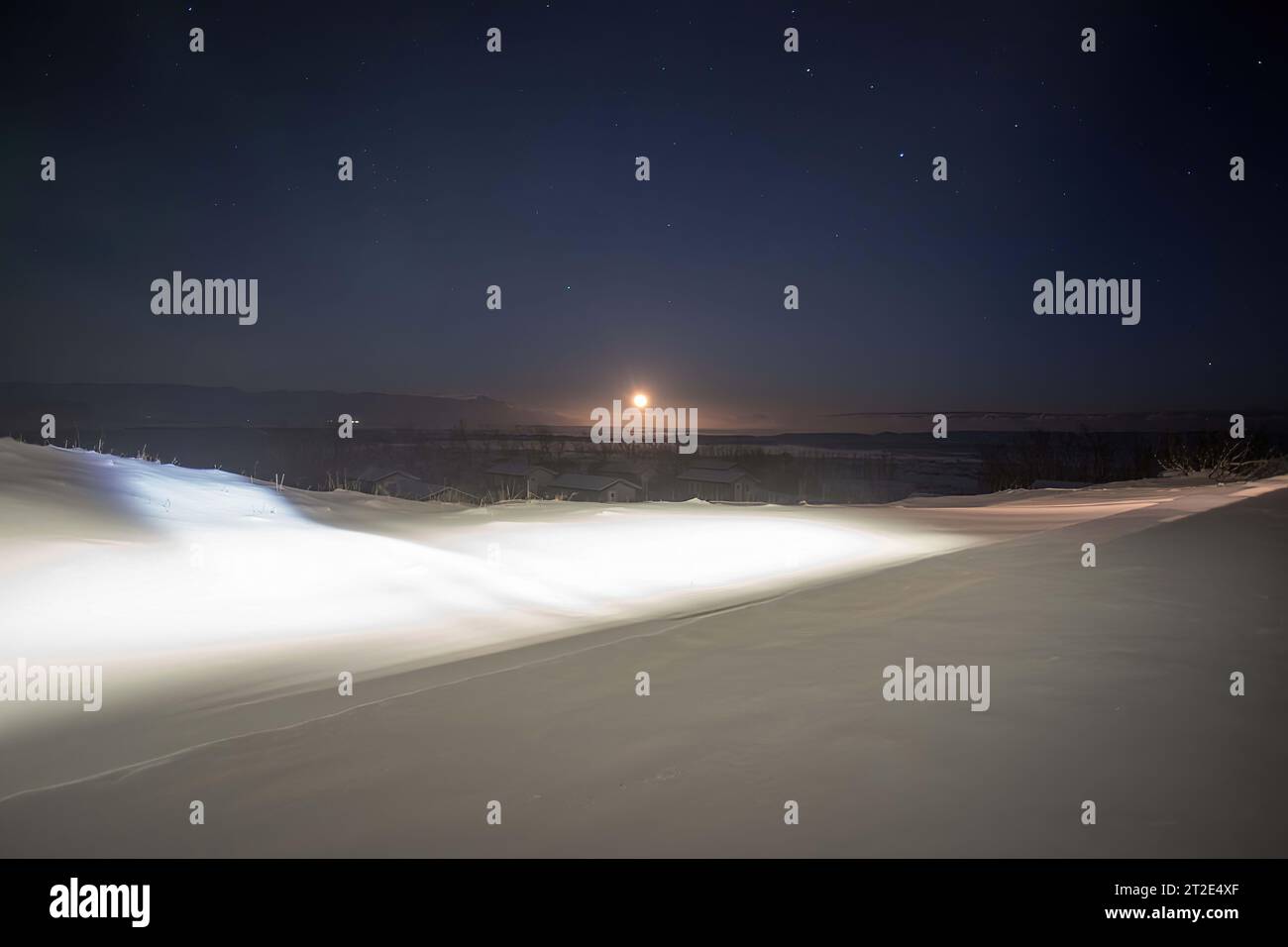 Loro luci notturne Foto Stock