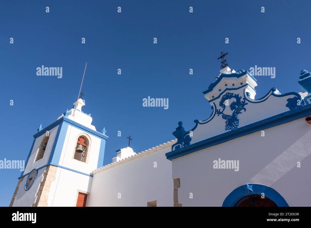 Igreja do Divino Salvador, chiesa 16c ad Alvor, Algarve, Portogallo, Europa Foto Stock