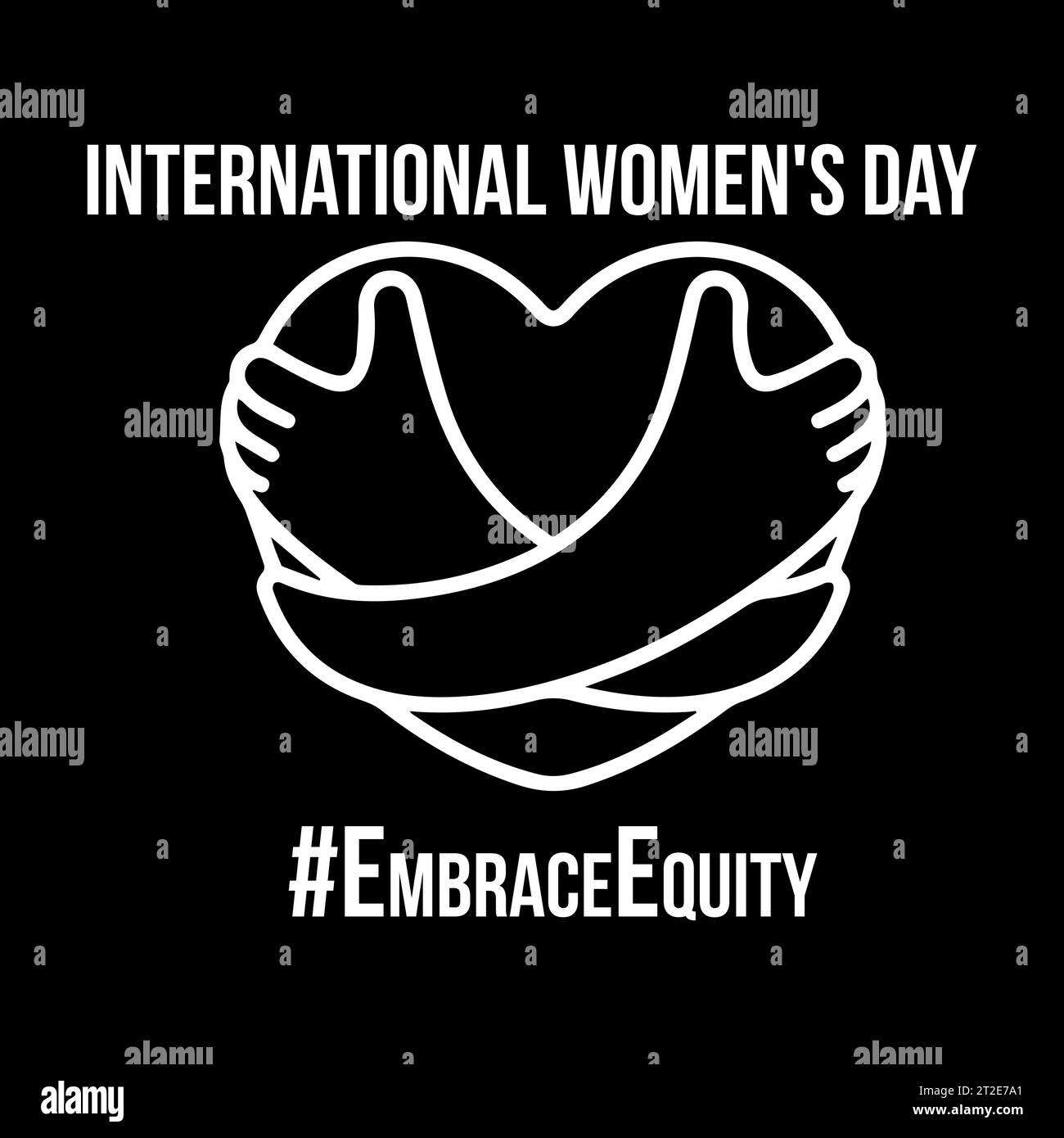 Giornata internazionale della donna 2023 abbraccia il capitale proprio 8 marzo 2023. Donne in leadership, empowerment femminile, concetti di uguaglianza di genere. Illustrazione vettoriale Illustrazione Vettoriale