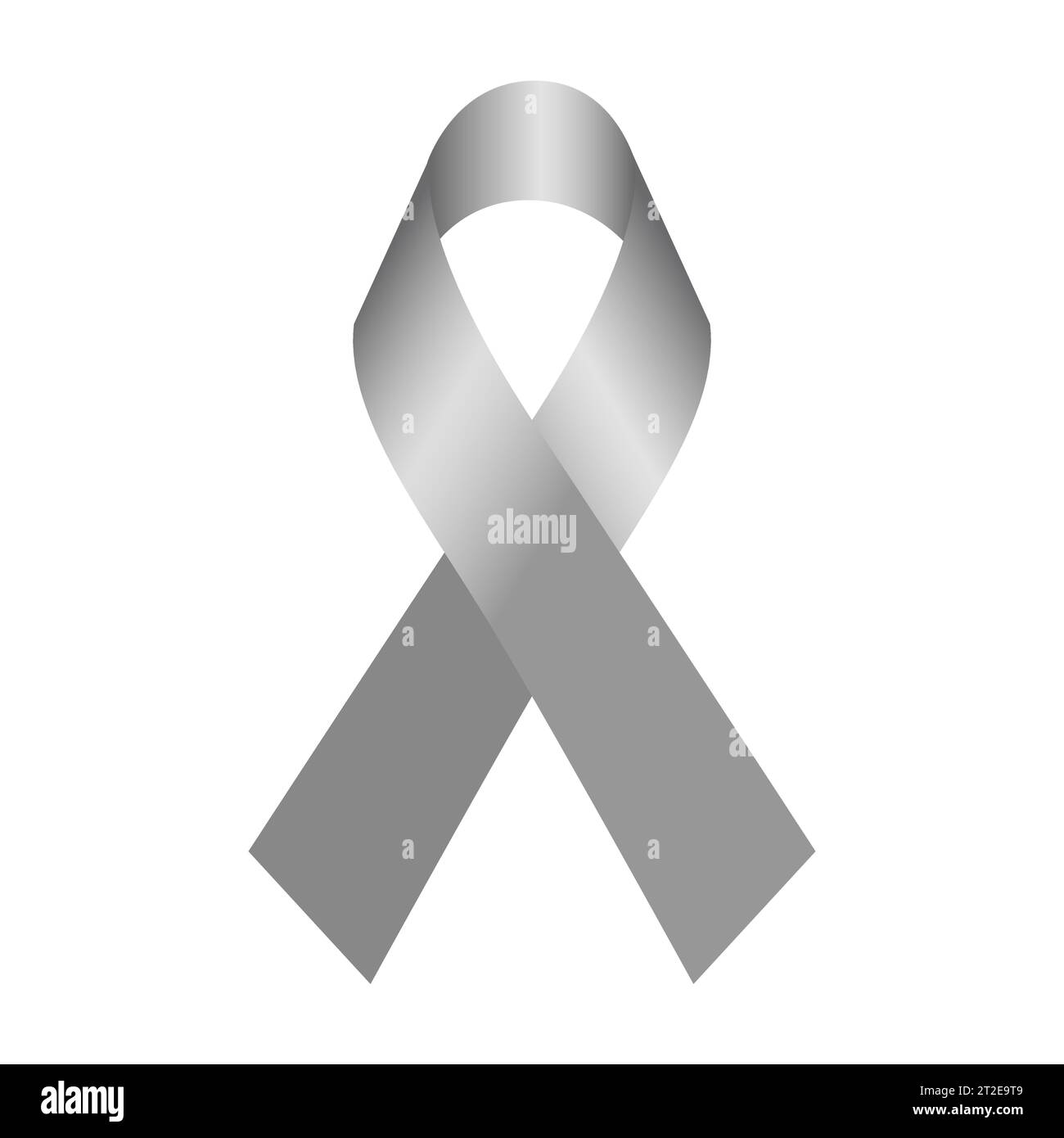 Silver Awareness Ribbon rappresenta disturbi cerebrali campagna per il cervello bambini disabili disabilità cerebrali morbo di Parkinson encefalite Schizo Illustrazione Vettoriale