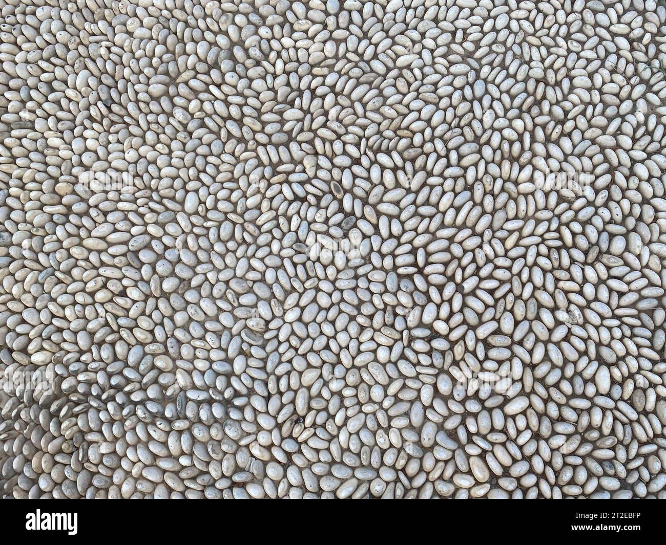 piccoli motivi di pietre bianche per design vmall, pietre bianche ordinate utilizzate nelle opere di design e decorazione. Foto Stock