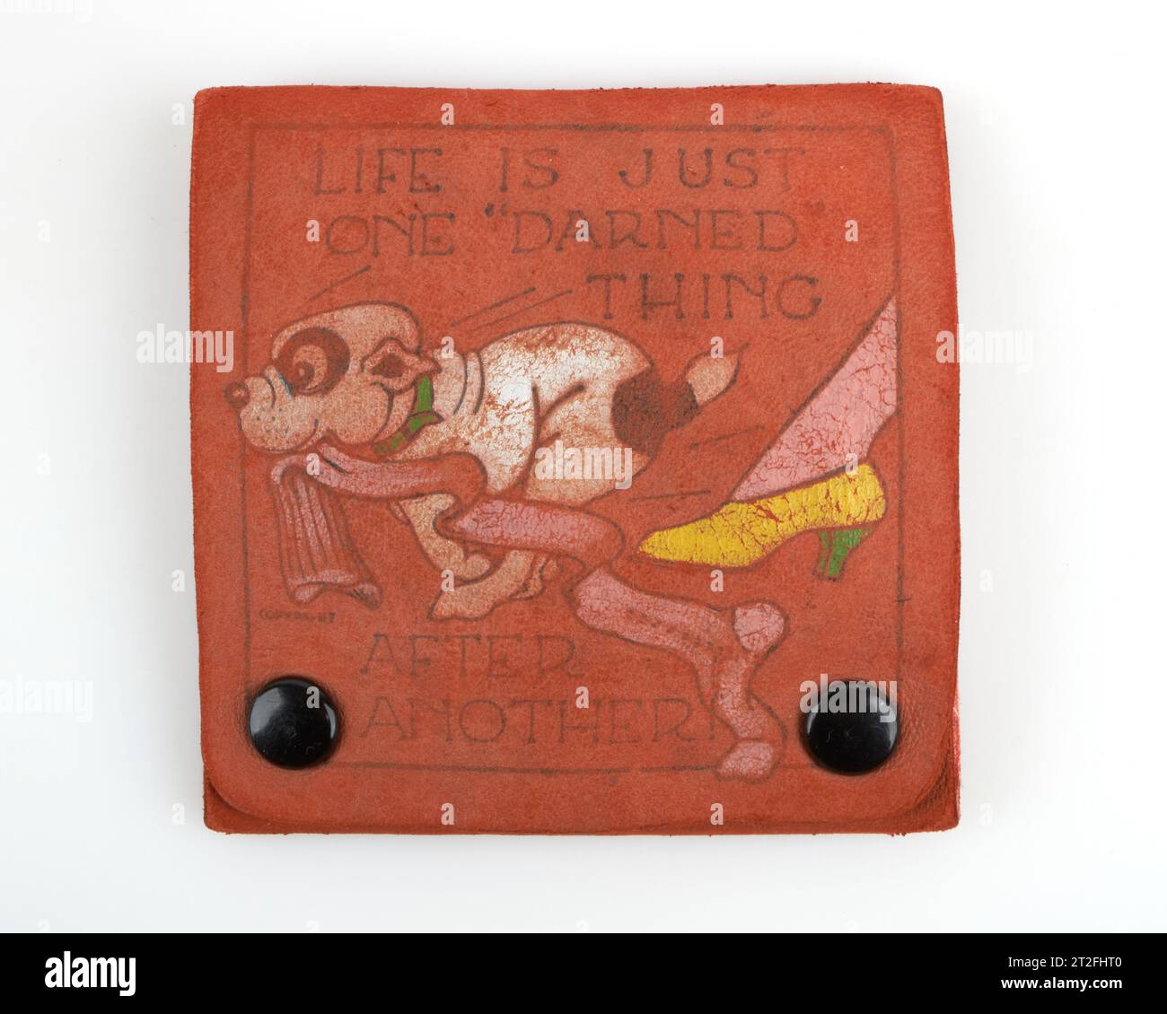 Raro e originale kit da darning per cani Bonzo Art Deco degli anni '1930 Foto Stock