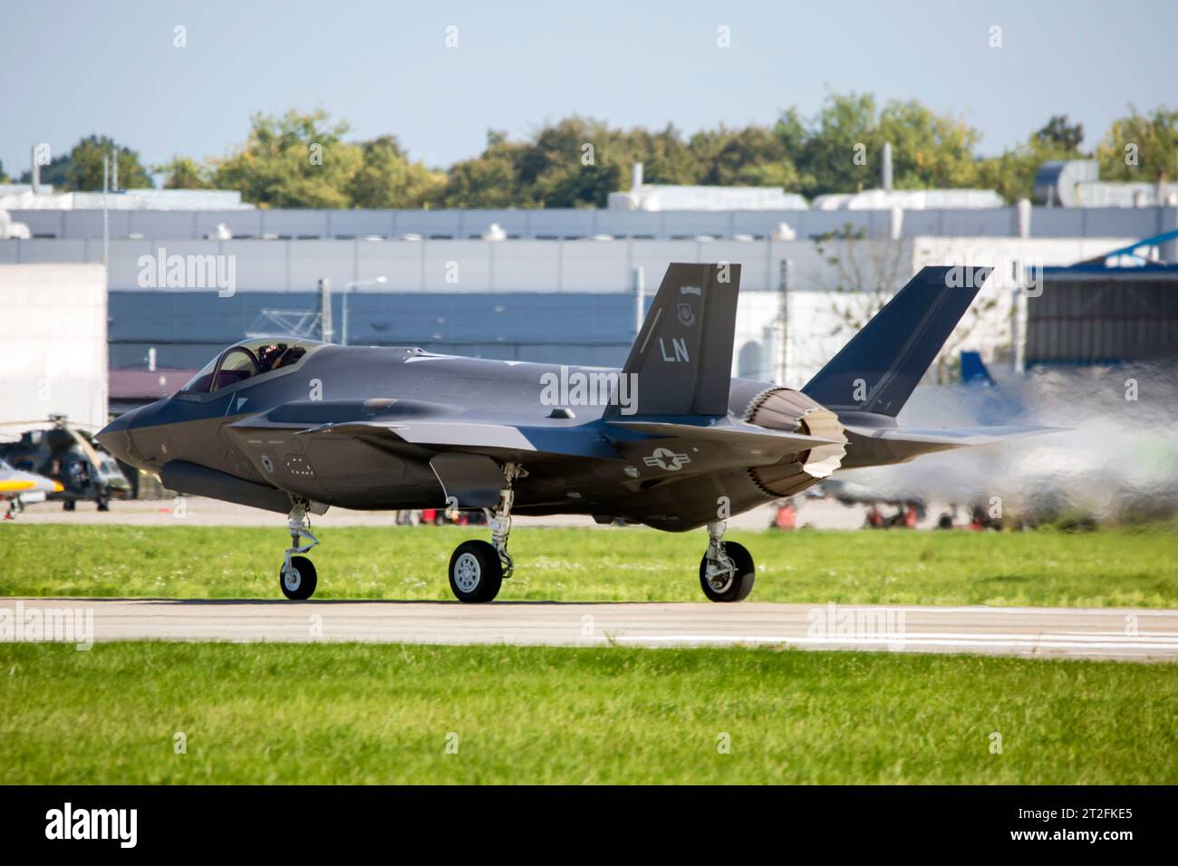 F-35A fulmine della U.S. Air Force decolla. Foto Stock