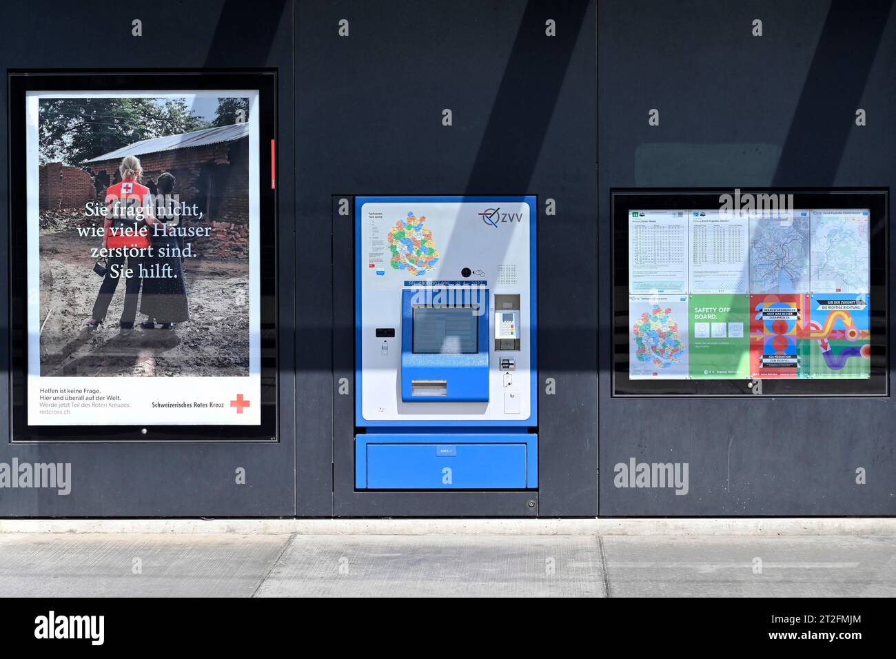 Fermata della biglietteria Glattalbahn, Svizzera Foto Stock